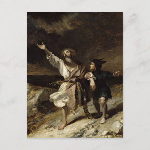 King Lear and the Fool in the Storm Postcard