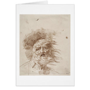 King Lear in the Storm (pen and bistre ink on pape