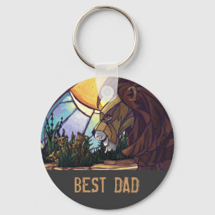 King Lion and Cubs, Best Dad Keychain