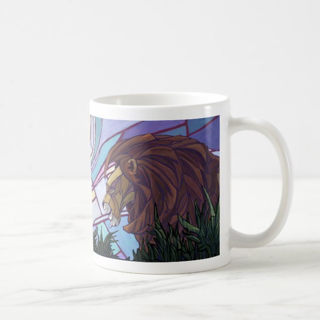 King Lion and Cubs Coffee Mug (Right)