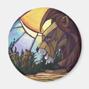 King Lion and Cubs Magnet