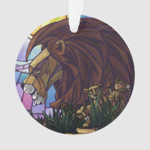 King Lion and Cubs Ornament