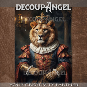 King Lion -Decoupage- Tissue Paper