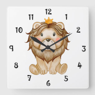 King Lion Face Wall Clock