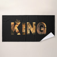 "KING Lion Lettering" Design on Black