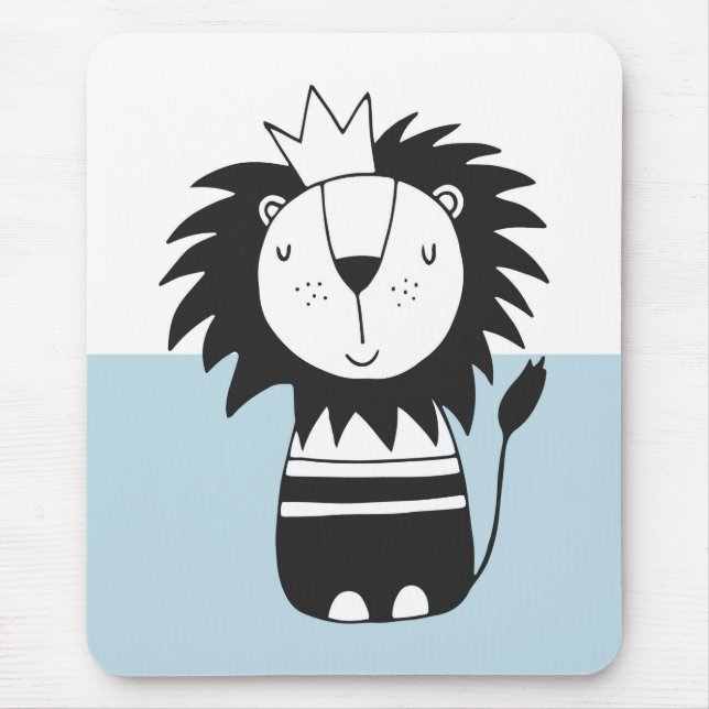King Lion Nordic Colorblock Mouse Pad (Front)