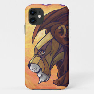 King Lion on Orange iPhone 11 Case