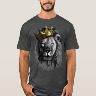 King Lion With Crown Street Art T-Shirt