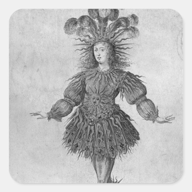 King Louis XIV of France Square Sticker (Front)