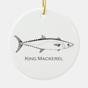 King Mackerel Logo Ceramic Tree Decoration