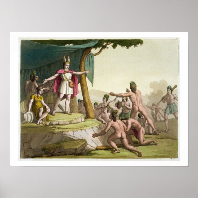 King Manco Capac and Queen Coya Mama receiving hom Poster (Front)