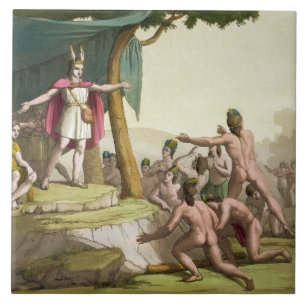 King Manco Capac and Queen Coya Mama receiving hom Tile