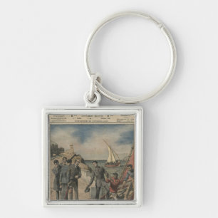 King Manuel II of Portugal bidding farewell Key Ring