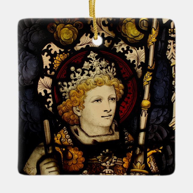 king mediaeval middle ages knight ceramic ornament (Front)
