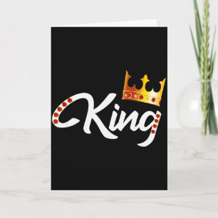 King Men Boys Him & Her Royal Matching Couple Card