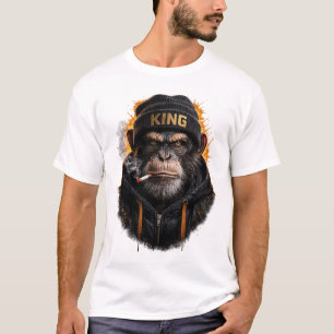 King Monkey Smoking – Urban Street King T-Shirt
