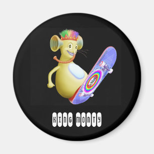 King Monty on Skate Board Magnet