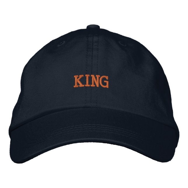 KING Name Embroidered-Hats Embroidered Visor Hat (Front)