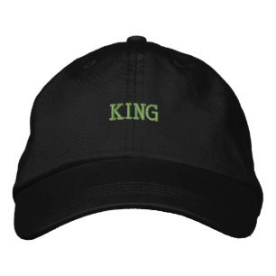 KING Name Font Full Black Cotton Handsome-Hat Embroidered Hat