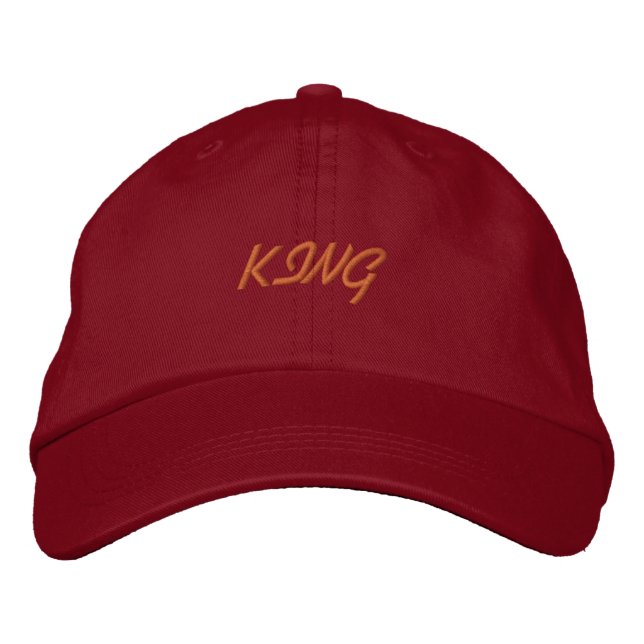 KING Name Looking Comfortable Handsome Super-Hat Embroidered Hat (Front)