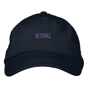 KING Name Style Handsome Men Wear Premium Navy Embroidered Hat