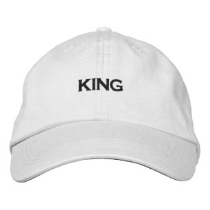 KING Name Text Embroidered Hats & Caps