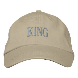 King Name text printed stylish Embroidered hats