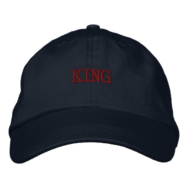 KING Navy Colour Handsome Embroidered-Hat Visor  Embroidered Hat (Front)
