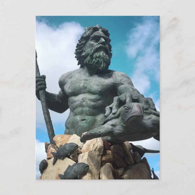 king neptune at virginia beach postcard (Front)