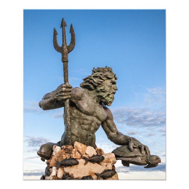 King Neptune Statue Photo Print (Front)