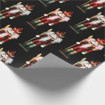 King Nutcracker Black Soldier Christmas  Wrapping Paper<br><div class="desc">Introducing our regal King Nutcracker Black Soldier Christmas Wrapping Paper – a masterpiece crafted for those who seek to envelop their gifts in the spirit of timeless holiday elegance. Draped against a sleek black backdrop, each stroke of this luxurious paper tells a story of courage and tradition, with majestic red...</div>