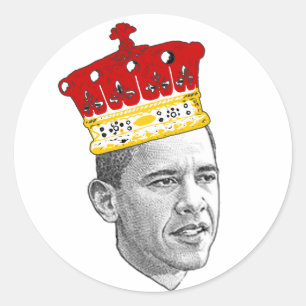 King Obama Classic Round Sticker