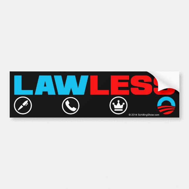 King Obama Lawless Bumpersticker Bumper Sticker (Front)