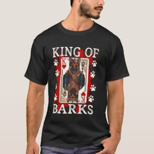 King of Barks hearts Poker German Shepherd Dad T-Shirt