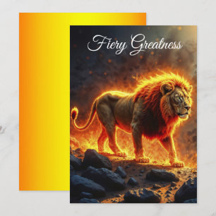 King of beasts Lion majestic infernal animal  Invitation