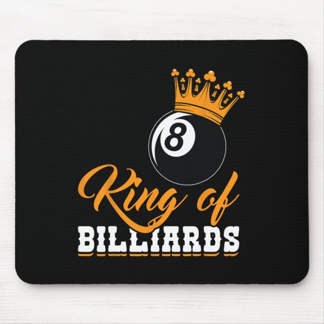 King Of Billiards Eight Ll Crown  Mouse Pad (Front)