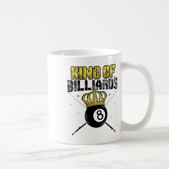 King Of Billiards Pool Queue Snooker Billiard Play Coffee Mug (Right)