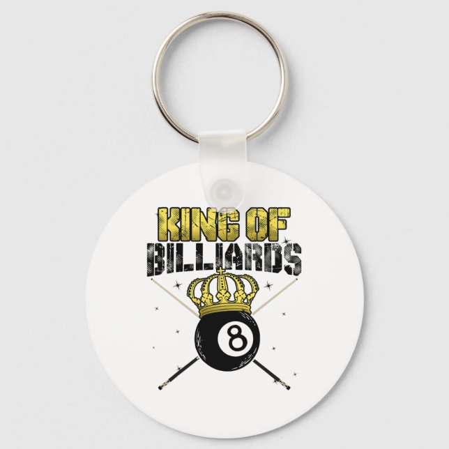 King Of Billiards Pool Queue Snooker Billiard Play Key Ring (Front)