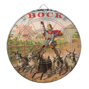 King of Bock Beer Riding goats Dartboard