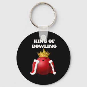 King of Bowling  Mens Bowling Player   Boys Bowlin Key Ring