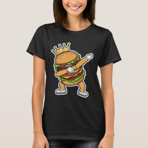 King Of Burger Dab Dancing Funny Hamburger T-Shirt