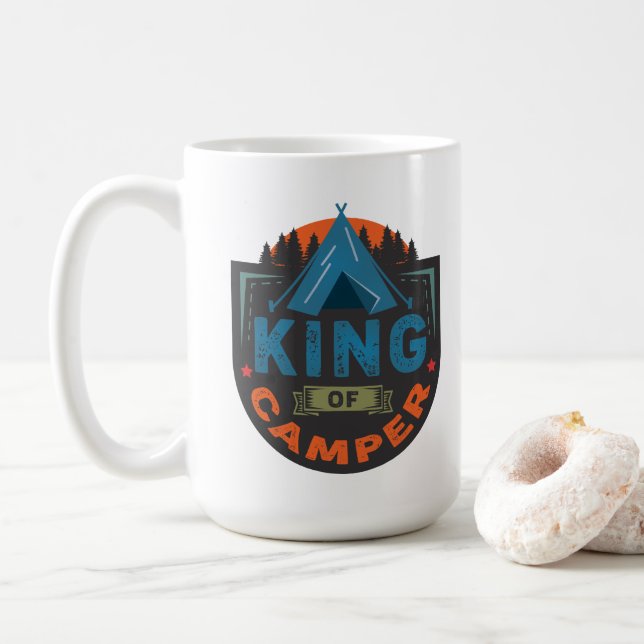 King of Camping Coffee Mug (With Donut)