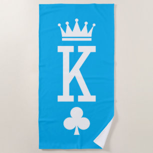 King of cards beach towel