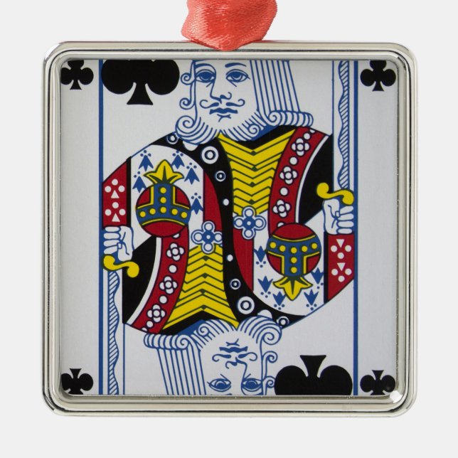 King Of Clovers (Clubs) Metal Tree Decoration (Front)