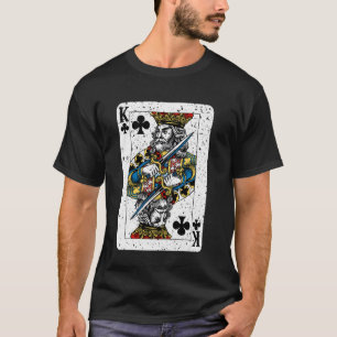 King of Clubs Deck of Playing Cards Vintage Retro T-Shirt