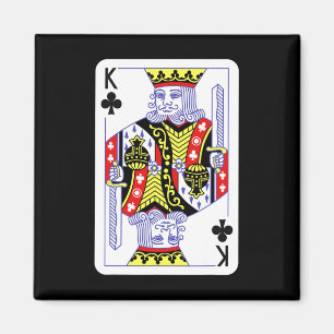 King Of Clubs Playing Cards Halloween Costume Deck Magnet