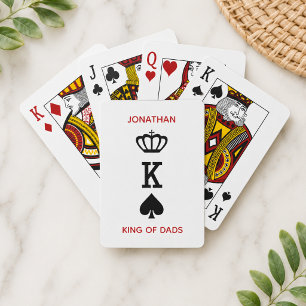 King of Dads Crown Ace Personalized Father's Day Playing Cards