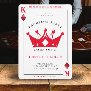 King of Diamonds Casino Poker Card Bachelor Party