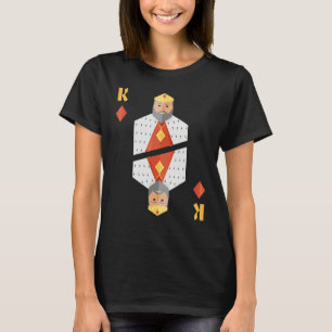 King Of Diamonds Deck Of Cards Halloween Group Cos T-Shirt