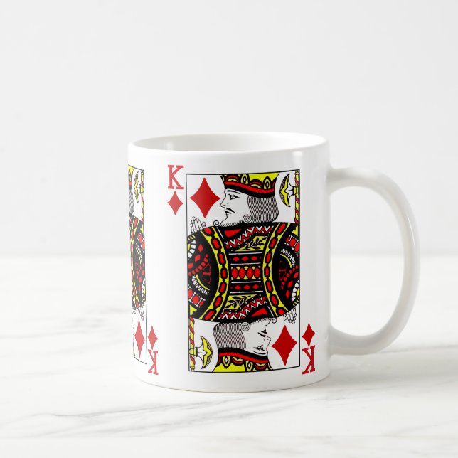 King of Diamonds Playing Card Coffee Mug (Right)